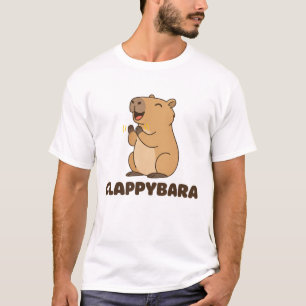 Clappybara Funny Capybara Pun Cute Clapping Animal T-Shirt