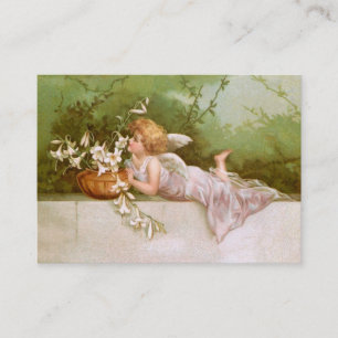 Clapsaddle: Angel with Lilies Business Card