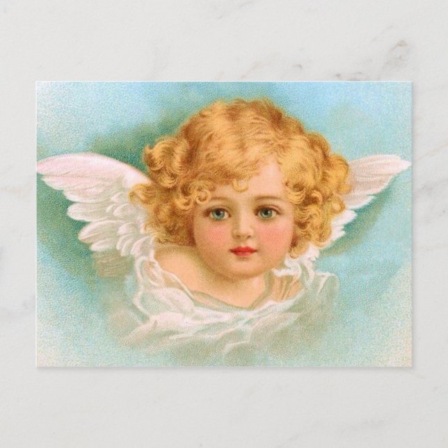 Clapsaddle: Charming Christmas Angel Holiday Postcard (Front)