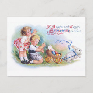 Clapsaddle: Children Playing with Bunny Postcard