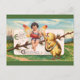 Clapsaddle: Music Making Easter Fairy Holiday Postcard