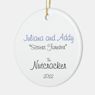 Clara and Party Girl Custom Ceramic Ornament