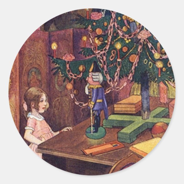 Clara and the Nutcracker Classic Round Sticker (Front)