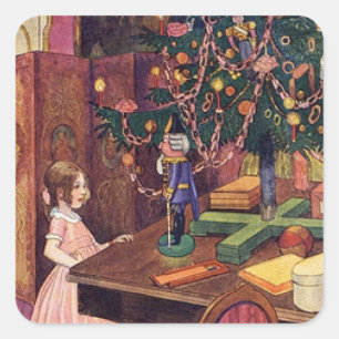 Clara and the Nutcracker Square Sticker