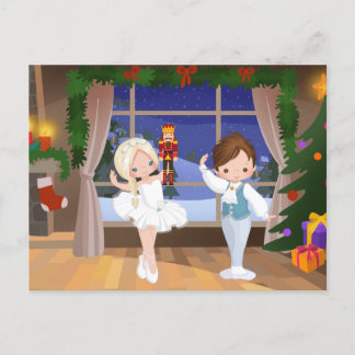 Clara and the Nutcracker the Stahlbaum House Holiday Postcard
