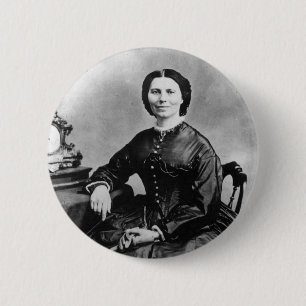Clara Barton Portrait ~ Vintage 1866 Photo 6 Cm Round Badge