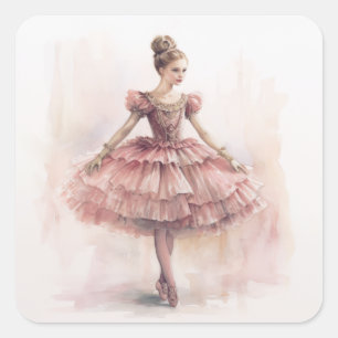 Clara (Blonde Hair) from The Nutcracker Ballet Square Sticker