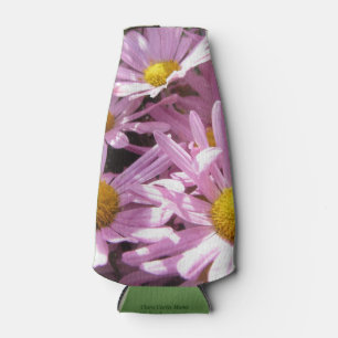 Clara Curtis PInk Perennial Mums Bottle Cooler