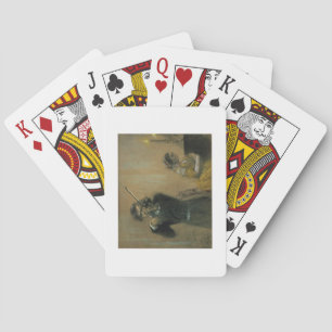 Clara Schumann (1819-96) and a Violinist, 1854 (pa Playing Cards