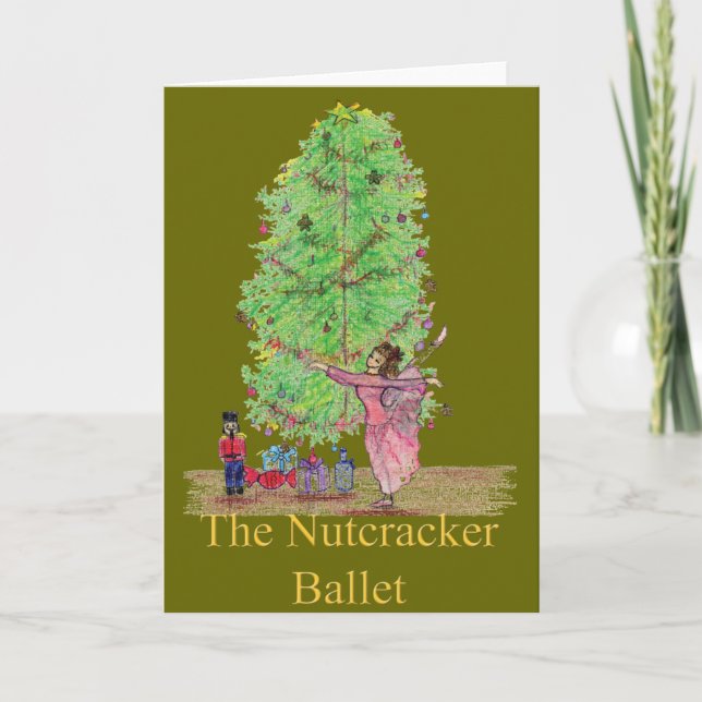 Clara & the Nutcracker Gifts Holiday Card (Front)