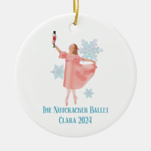 Clara with Nutcracker 2024 Ceramic Ornament