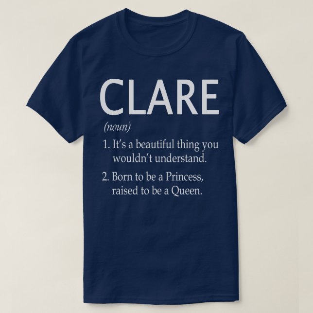Clare Name Gift 82 T-Shirt (Design Front)