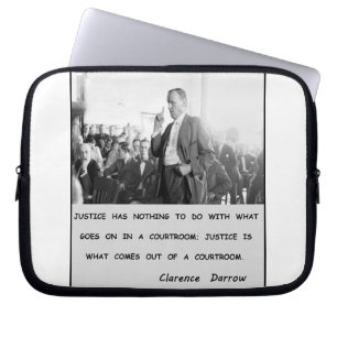 Clarence Darrow Justice Goes Out of Courtroom Laptop Sleeve