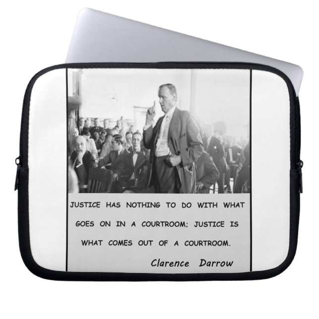 Clarence Darrow Justice Goes Out of Courtroom Laptop Sleeve (Front)