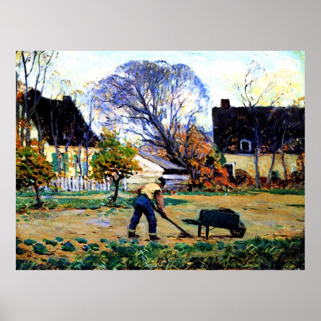 Clarence Gagnon art - Fall Scene, Baie-Saint-Paul Poster (Front)