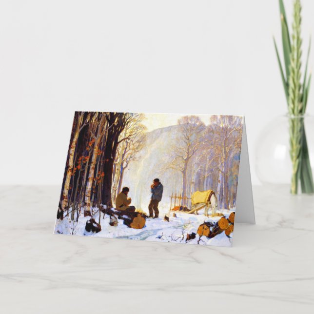 Clarence Gagnon - Lonely Village Greeting Card (Front)