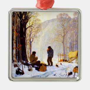 Clarence Gagnon - Lonely Village Metal Ornament