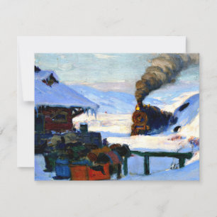 Clarence Gagnon - The Train Baie-Saint Paul  Card