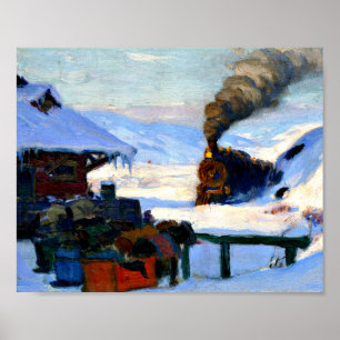 Clarence Gagnon - The Train Baie-Saint Paul  Poster
