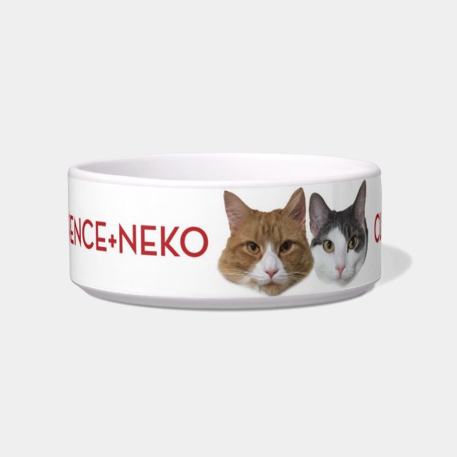 Clarence+Neko Ceramic Pet Bowl (Front)