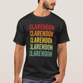Clarendon County South Carolina Rainbow Text T-Shirt