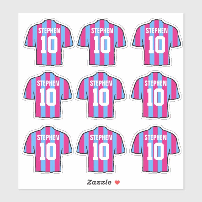 Claret and Blue Football Shirts (Sheet)