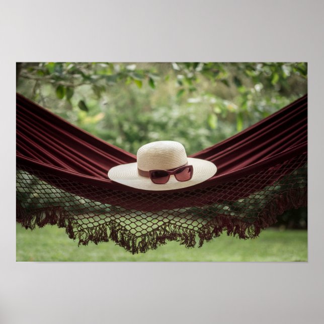 Claret Hammock Sun Hat Sunglasses Poster (Front)