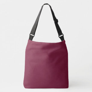Claret Solid Blank Color Crossbody Bag
