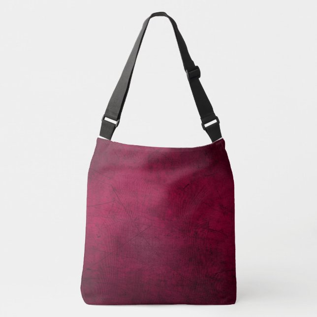 Claret Solid Plain Colour  Crossbody Bag (Front)