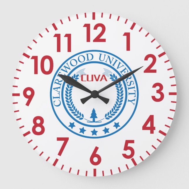 CLAREWOOD UNIVERSITY DIGITS SC LARGE CLOCK (Front)