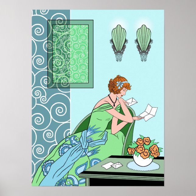 Clarice's Letter - Art Deco Fashion Design Poster (Front)