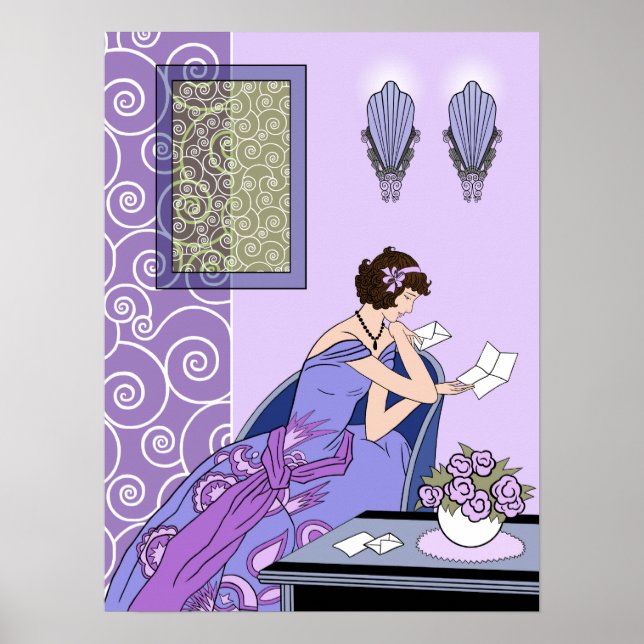 Clarice's Letter - Art Deco Fashion Design Poster (Front)