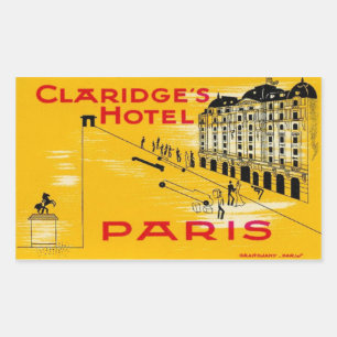 Claridge's Hotel (Paris) Rectangular Sticker