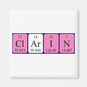 Clarin periodic table name magnet