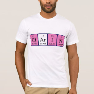 Clarin periodic table name shirt