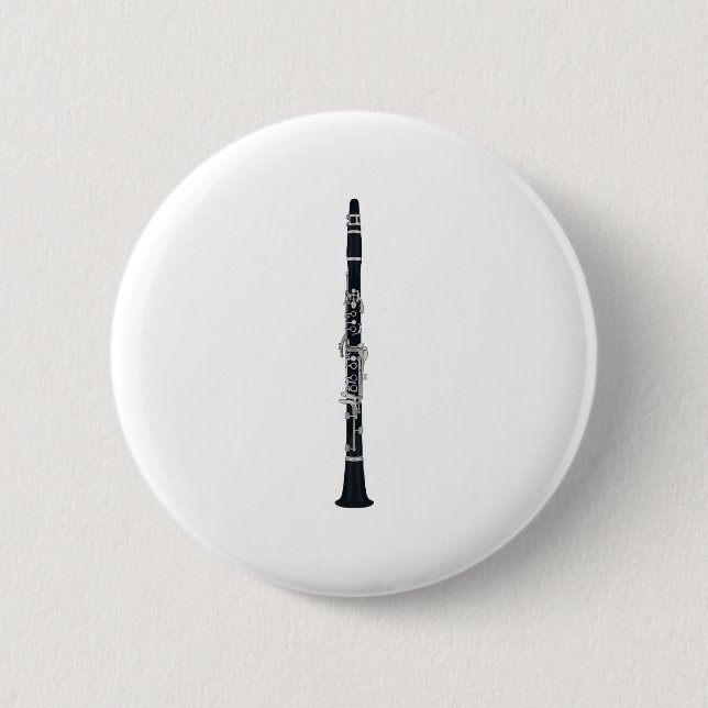 Clarinet 6 Cm Round Badge (Front)