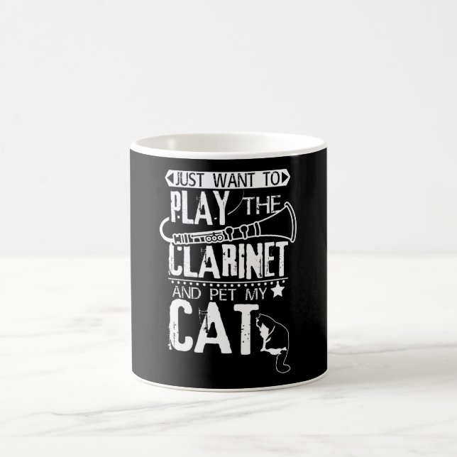 Clarinet And Cat Coffee Mug (Center)