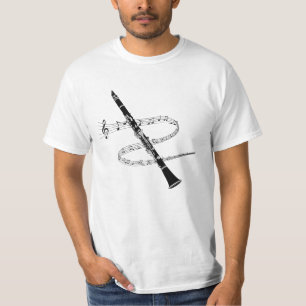 Clarinet and musical notes T-Shirt