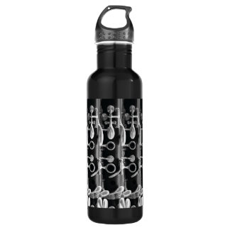 Clarinet Black and White Wallpaper 710 Ml Water Bottle