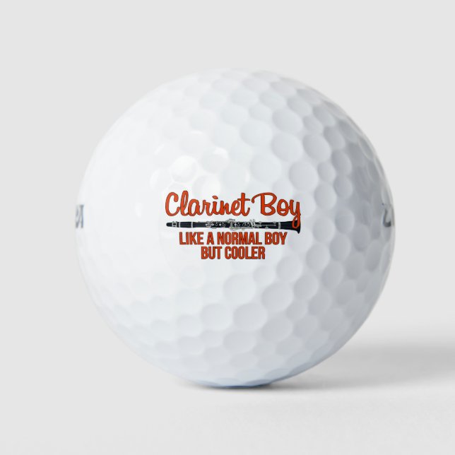 Clarinet Boy Like a Normal Boy But Cooler Golf Balls (Front)