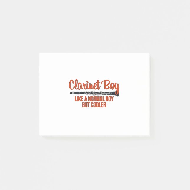 Clarinet Boy Like a Normal Boy But Cooler Post-it Notes (Front)