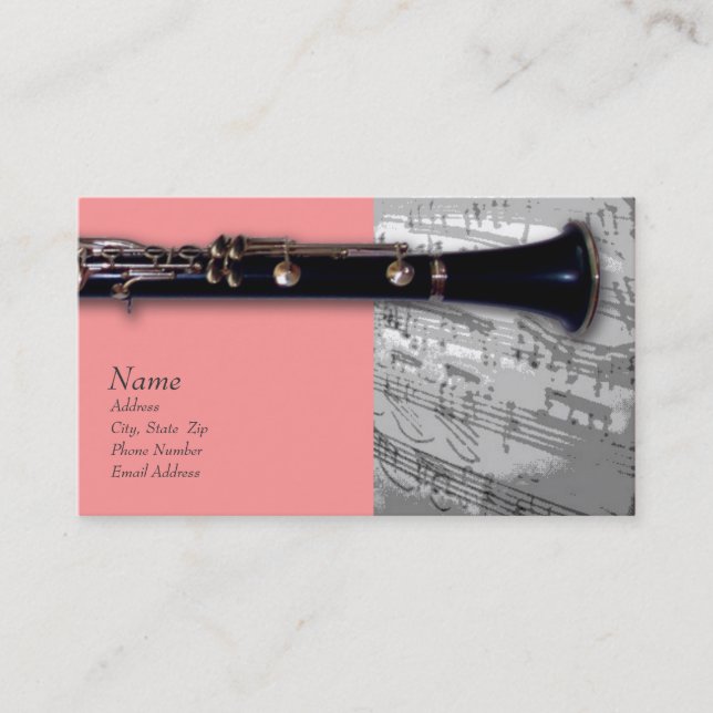 Clarinet Business Card for ClarinetCentral.com (Front)