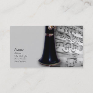 Clarinet Business Card for ClarinetCentral.com