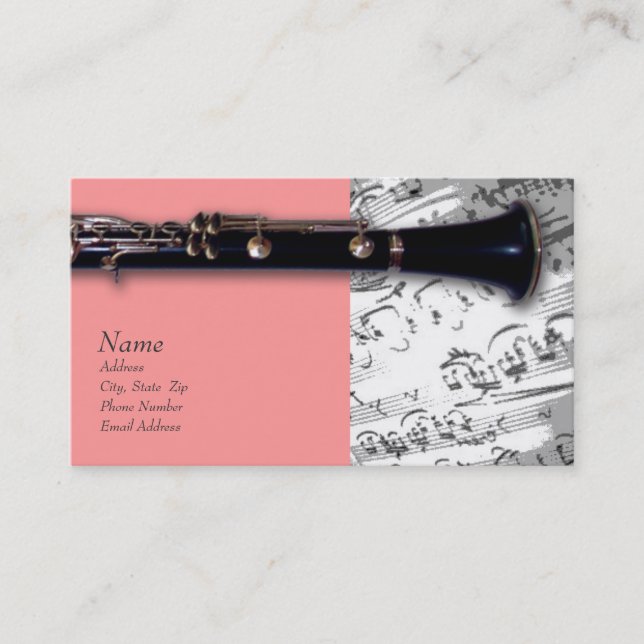 Clarinet Business Card for ClarinetCentral.com (Front)
