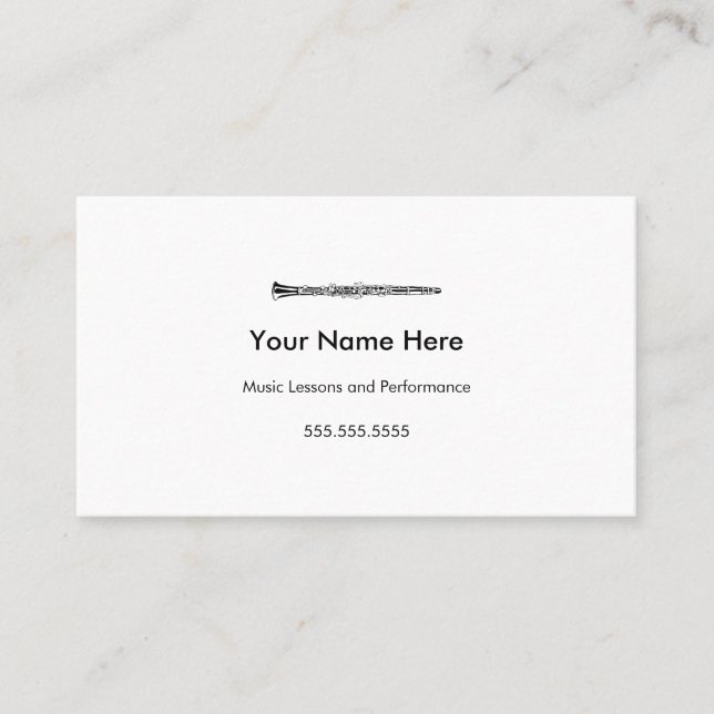 Clarinet Business Cards (Front)