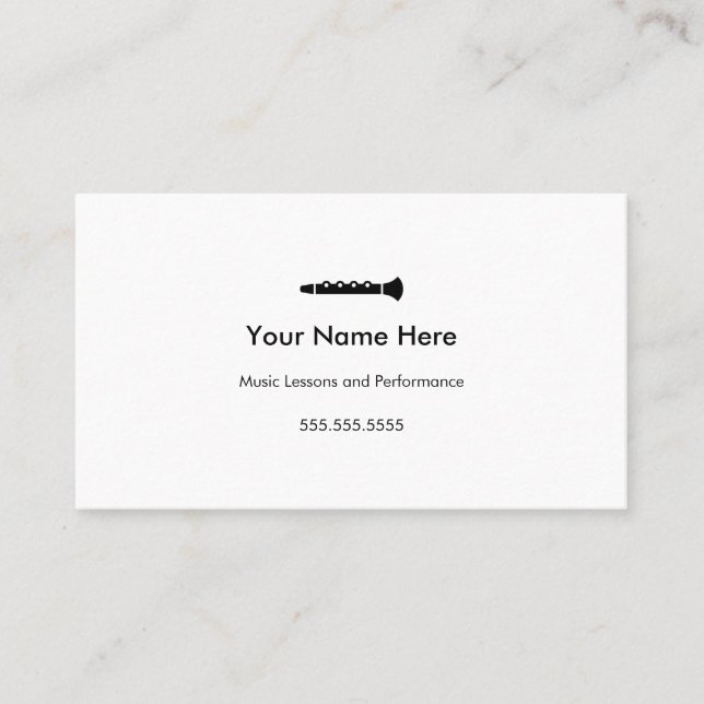 Clarinet Business Cards #2 (Front)