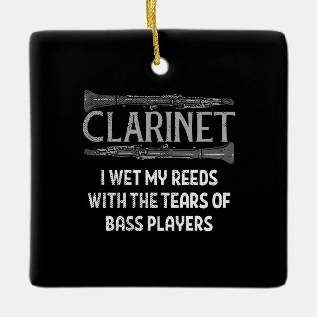 Clarinet Ceramic Ornament (Front)