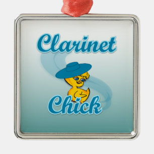 Clarinet Chick #3 Metal Tree Decoration