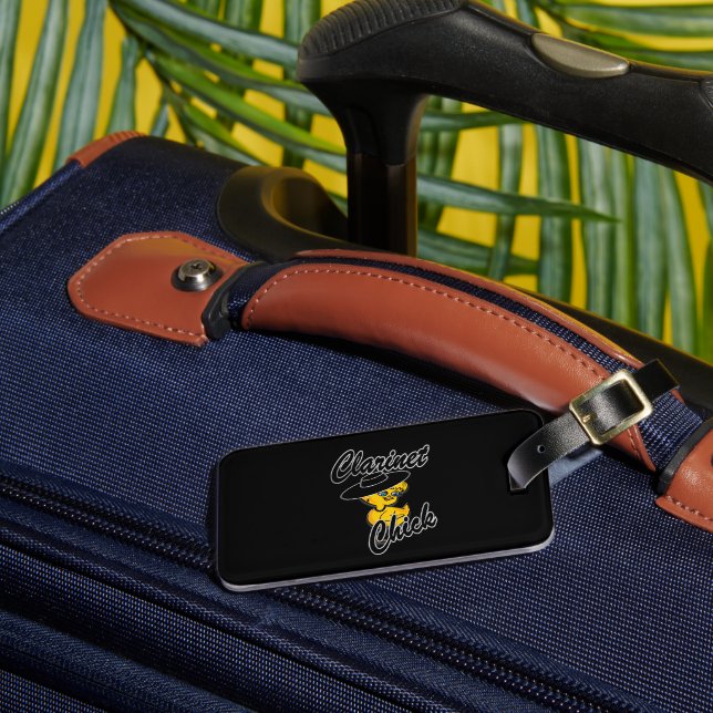 Clarinet Chick #4 Luggage Tag (Front Insitu 3)