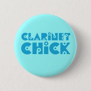 Clarinet Chick 6 Cm Round Badge